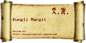 Kungli Margit névjegykártya